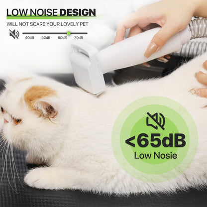 Pet Grooming Kit & Vacuum Suction 99% Pet Hair, Dog Grooming Kit with 6 Professional Grooming Shedding Tools for Dogs Cats and Other Animals, Black